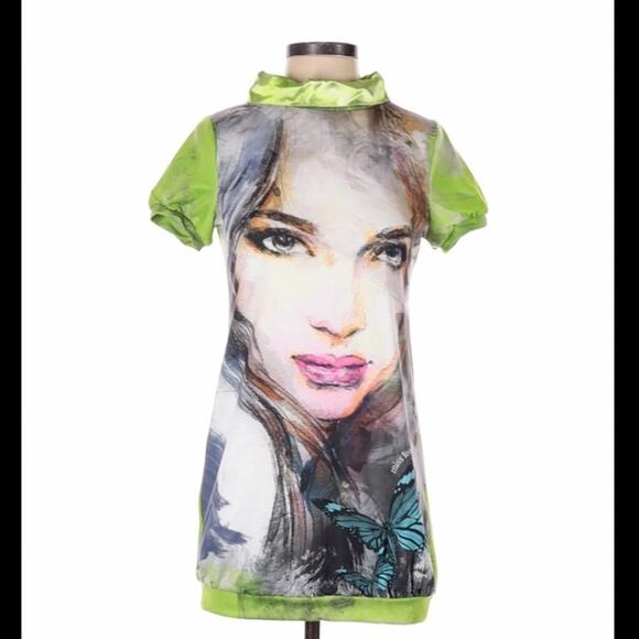 miss leod Other - Miss Leod watercolor girl green dress, size 40 or small